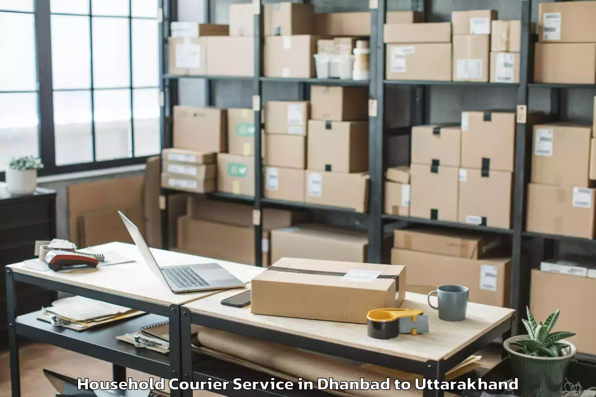 Affordable Dhanbad to Chaukhutiya Household Courier